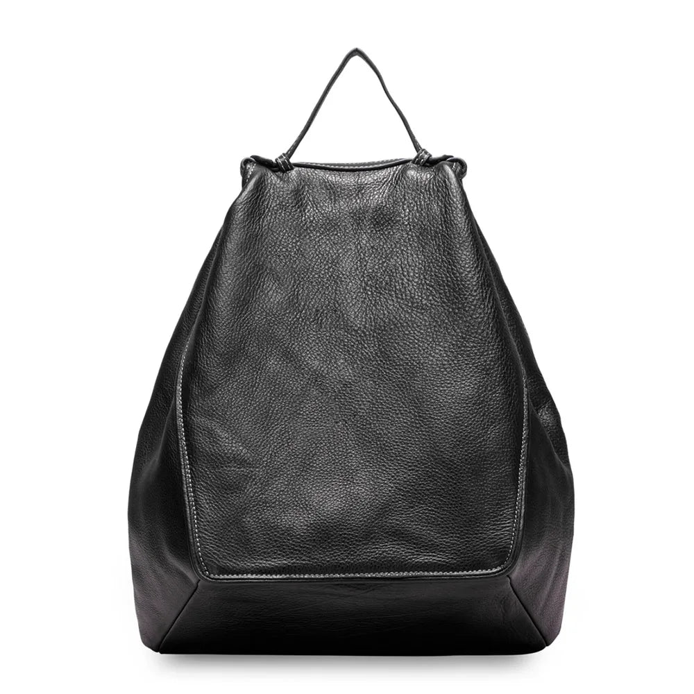 Compact Genuine Leather Backpack