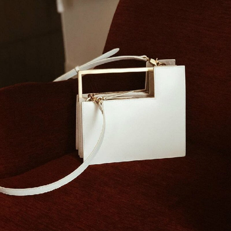 Contemporary Crossbody Bag in Leather