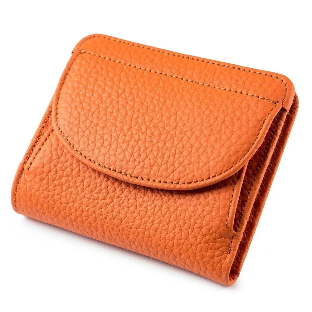 Genuine Leather Evening Clutch with Mini Detail