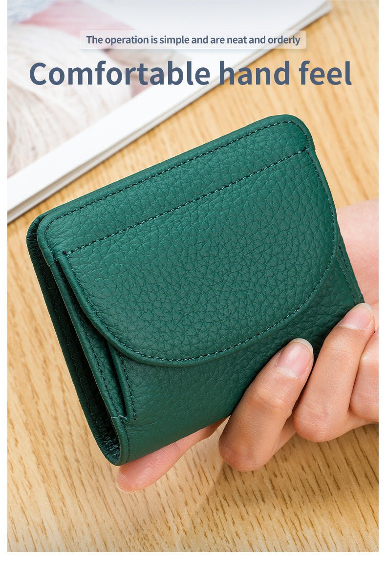 Genuine Leather Evening Clutch with Mini Detail