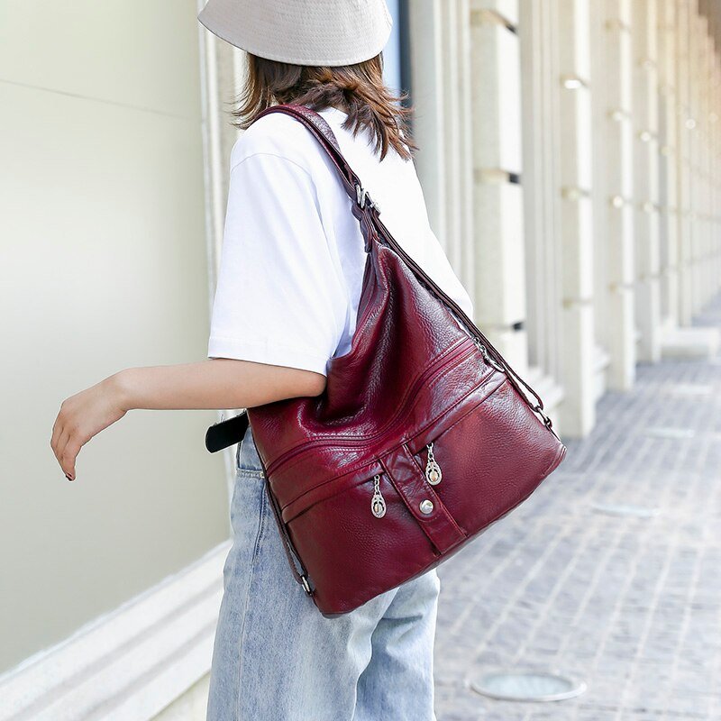 Refined Leather Messenger Bag
