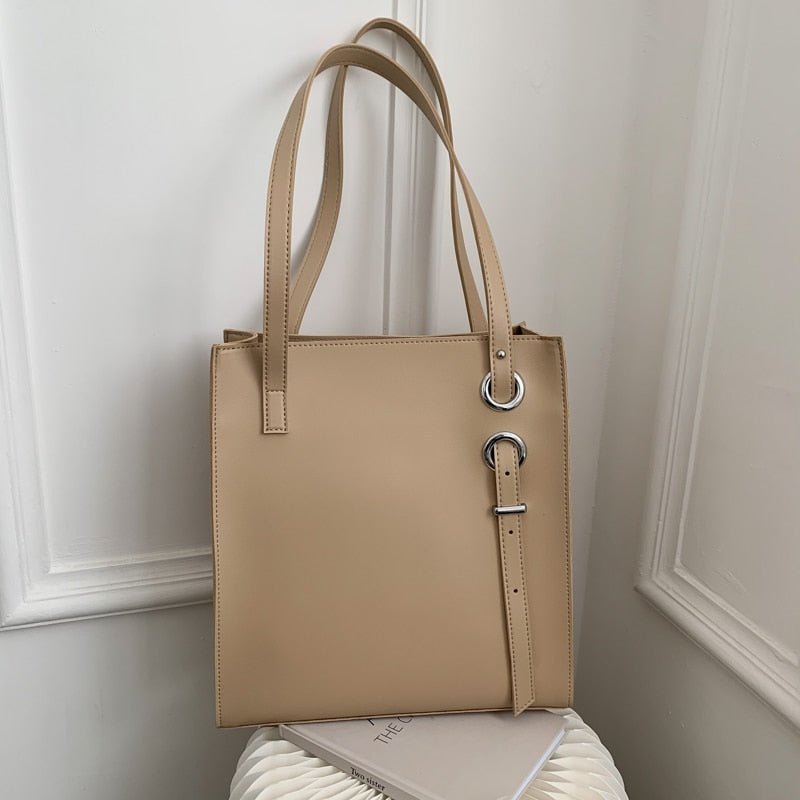 Leather Handbag with Refined Detail