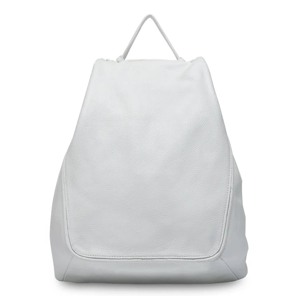 Compact Genuine Leather Backpack