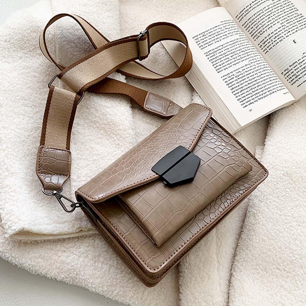 PU Leather Shoulder Bag with Structured Detail