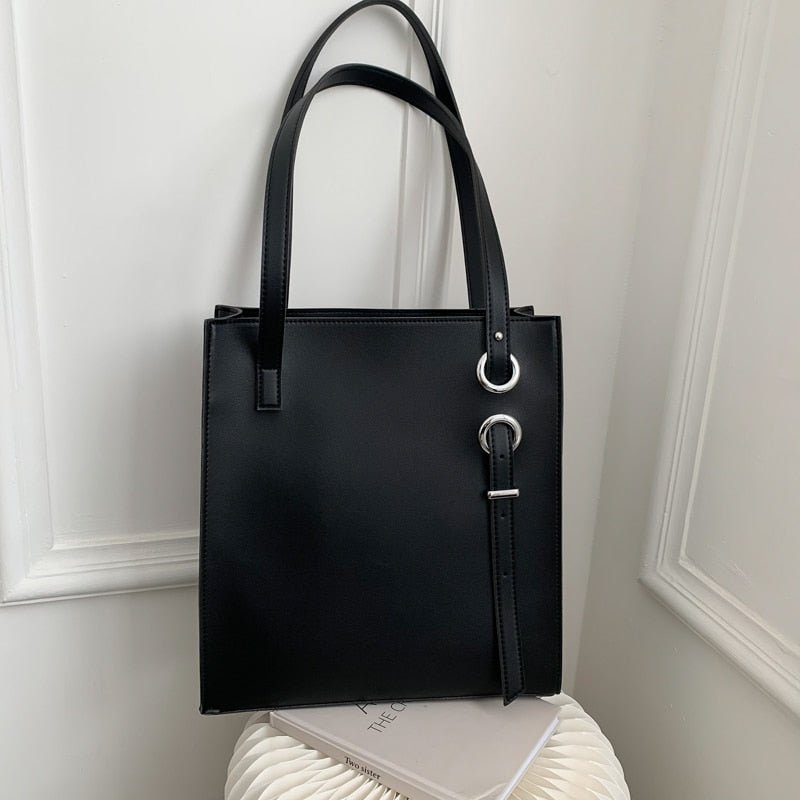 Leather Handbag with Refined Detail