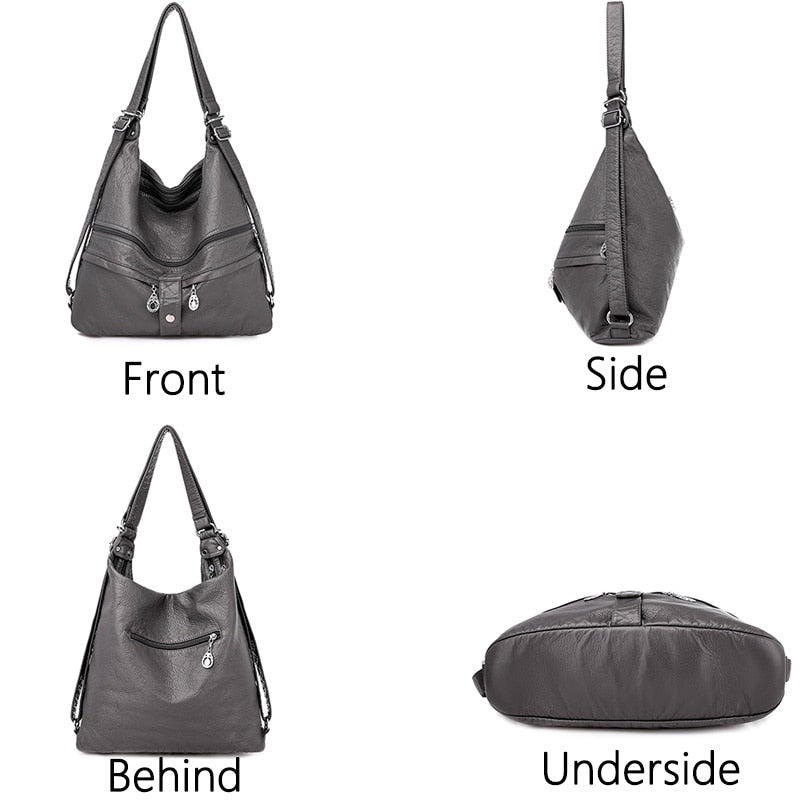 Refined Leather Messenger Bag