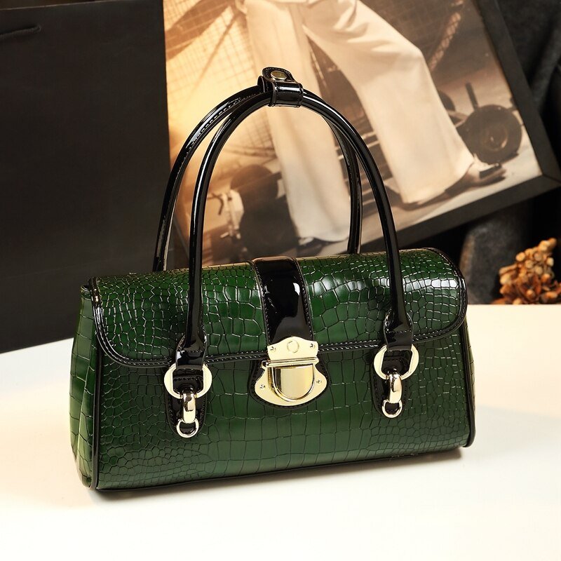 Round Genuine Leather Phone Bag