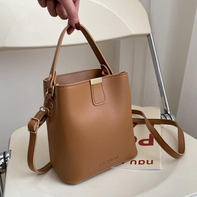 Leather Phone Bag with Structured Detail