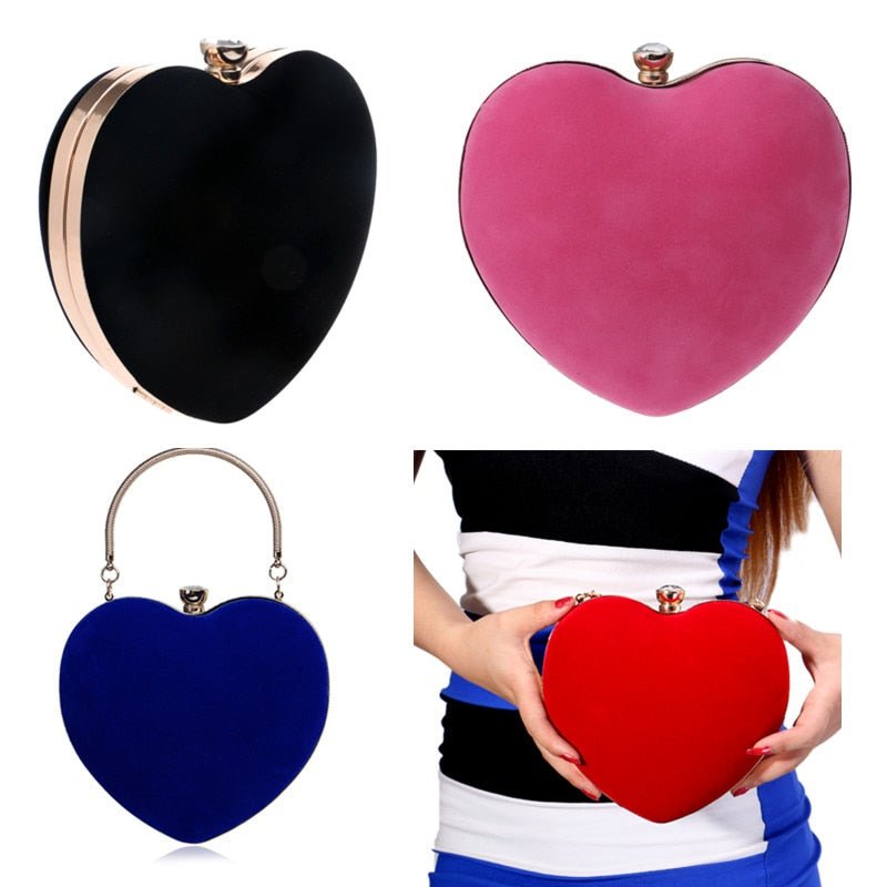 Velvet Evening Clutch with Signature Detail
