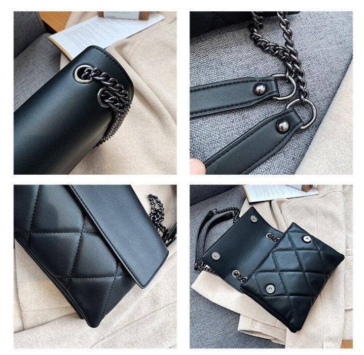 Polished Shoulder Bag in Leather