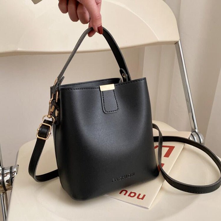 Leather Phone Bag with Structured Detail