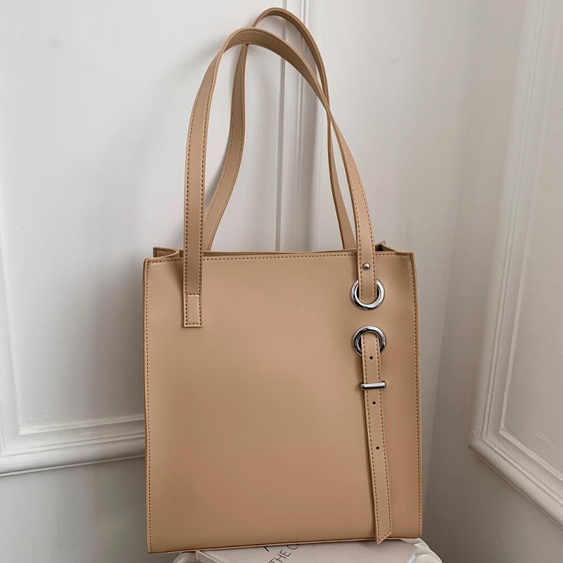 Leather Handbag with Refined Detail