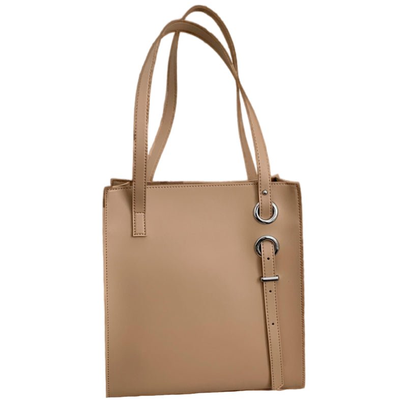 Leather Handbag with Refined Detail