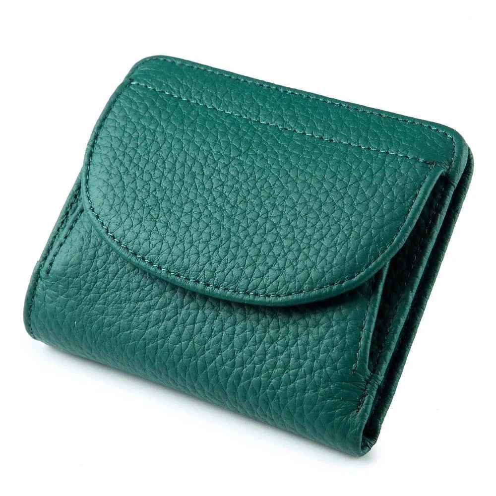 Genuine Leather Evening Clutch with Mini Detail