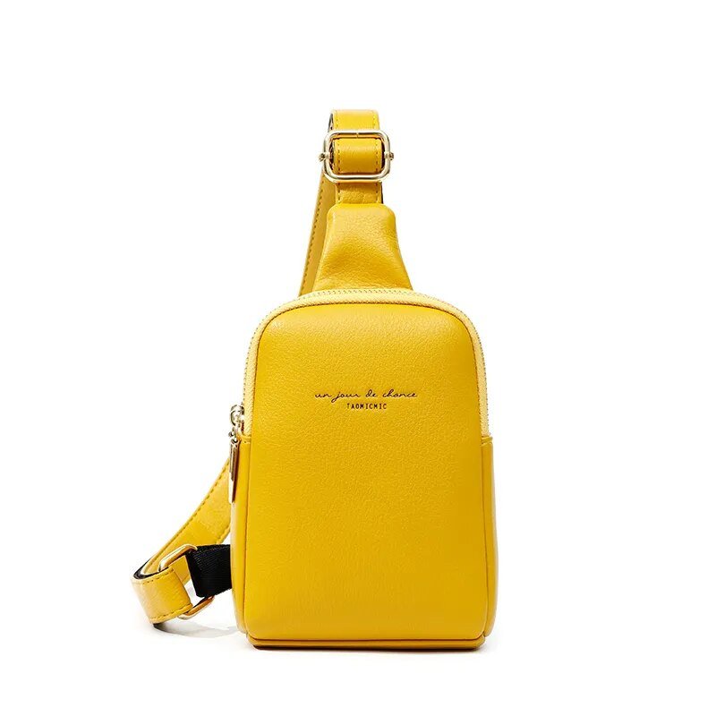 Quilted Synthetic Leather Chest Bag