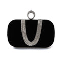 Velvet Evening Clutch with Contemporary Detail