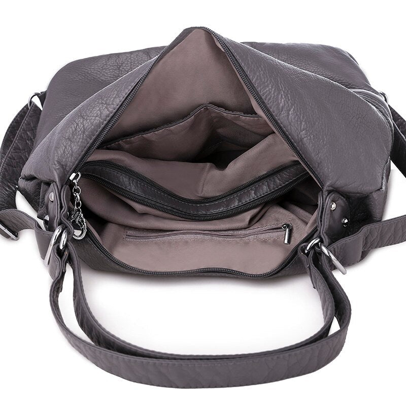 Refined Leather Messenger Bag