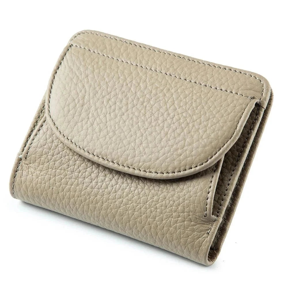 Genuine Leather Evening Clutch with Mini Detail