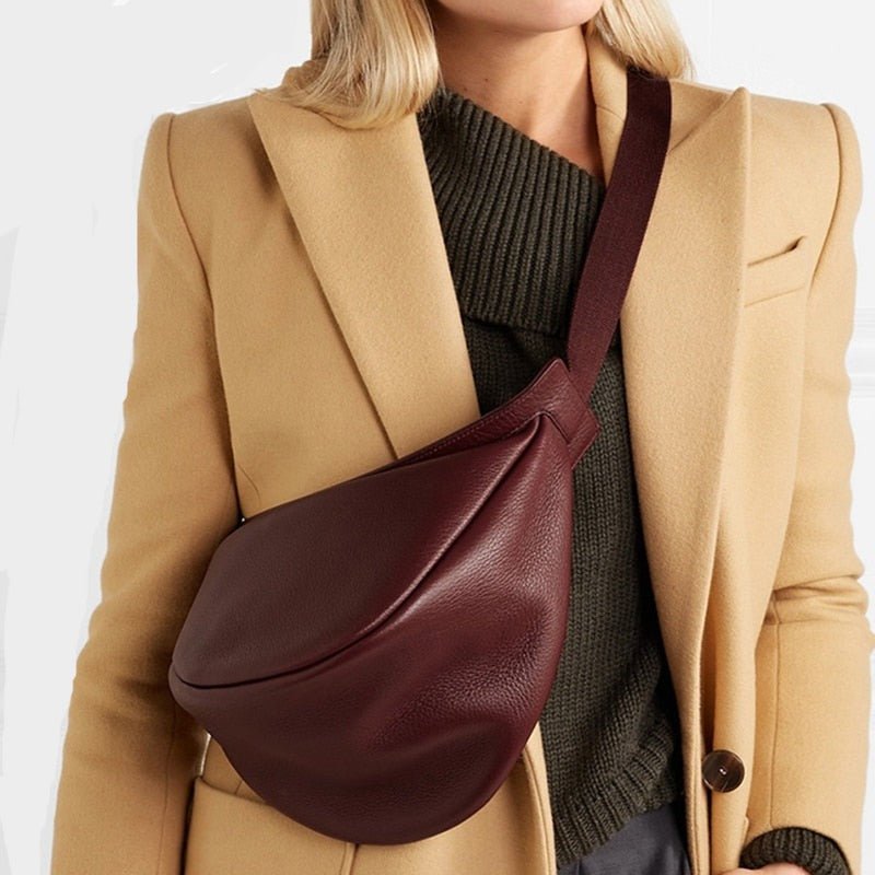 Half-Moon Chest Bag in Leather