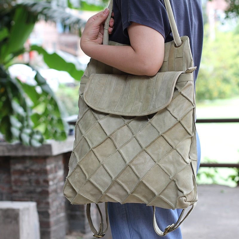 Genuine Leather Backpack with Refined Detail