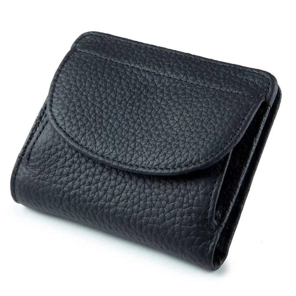 Genuine Leather Evening Clutch with Mini Detail