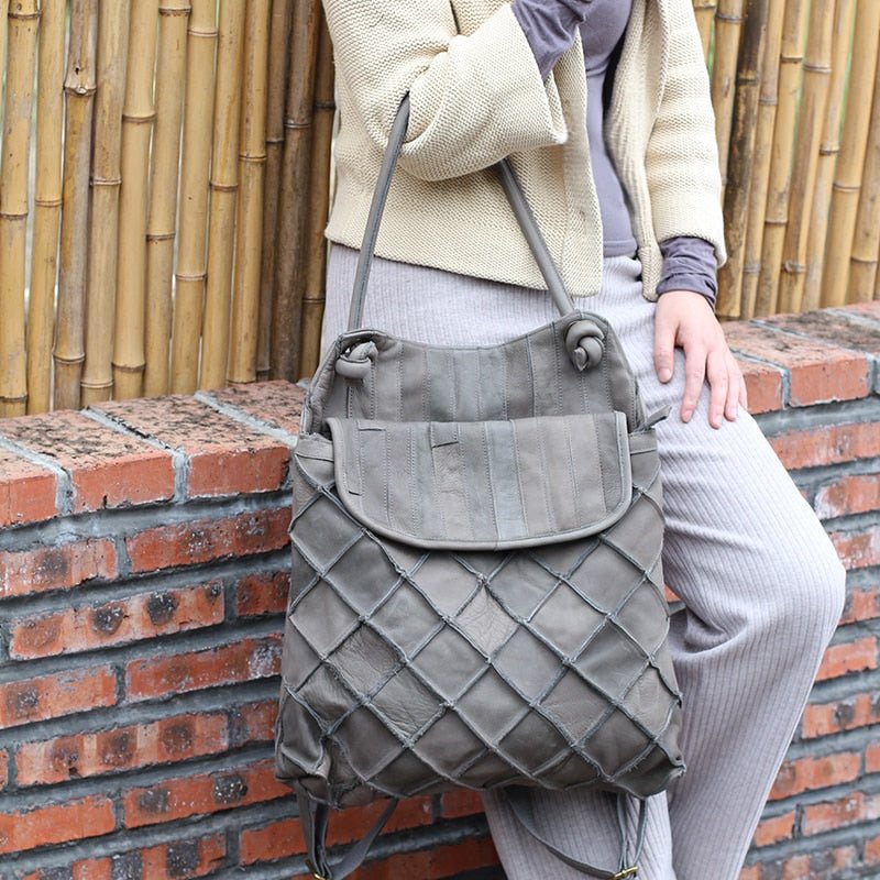 Genuine Leather Backpack with Refined Detail