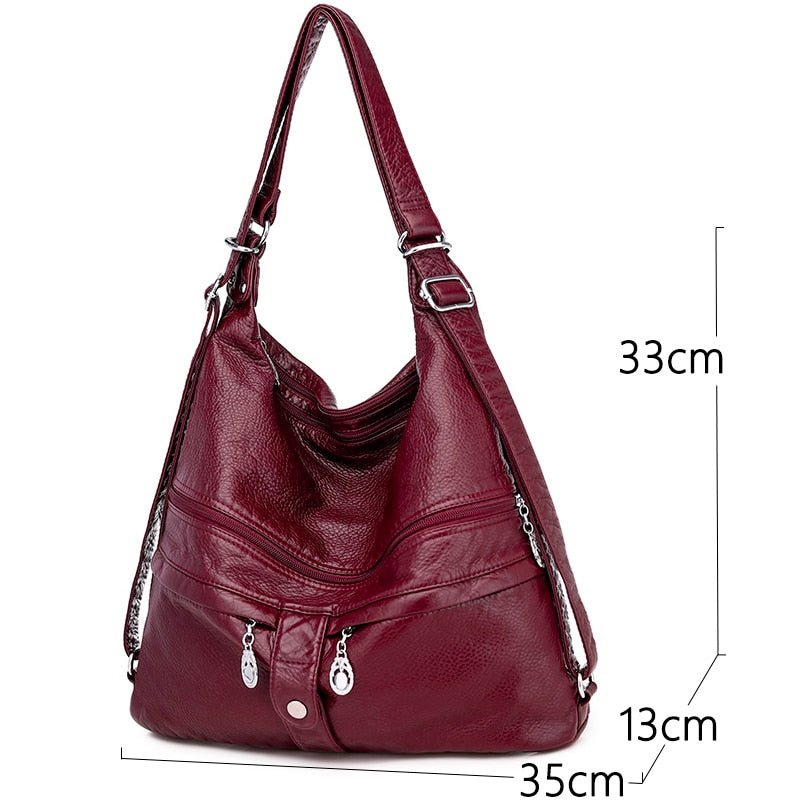 Refined Leather Messenger Bag