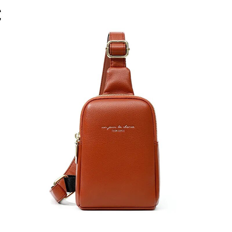 Quilted Synthetic Leather Chest Bag