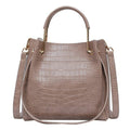 Sculpted Leather Bucket Bag