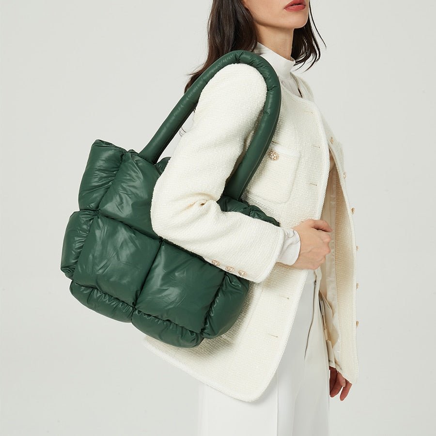 Quilted Nylon Tote Bag