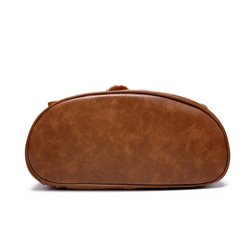 PU Leather Backpack with Essential Detail
