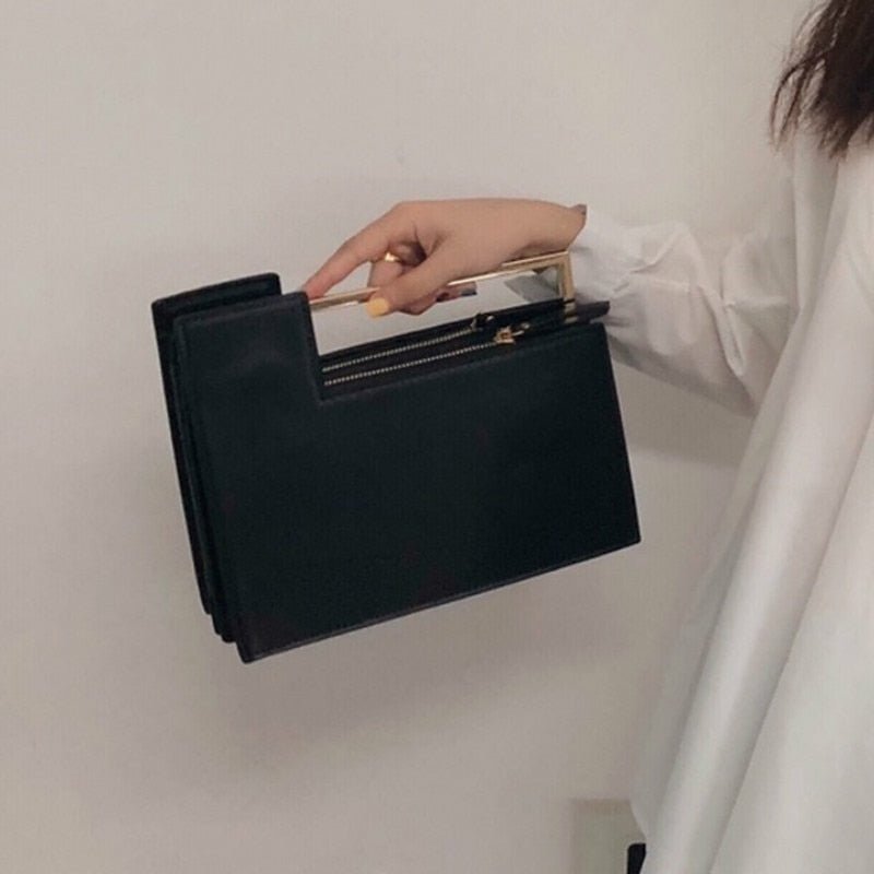 Contemporary Crossbody Bag in Leather