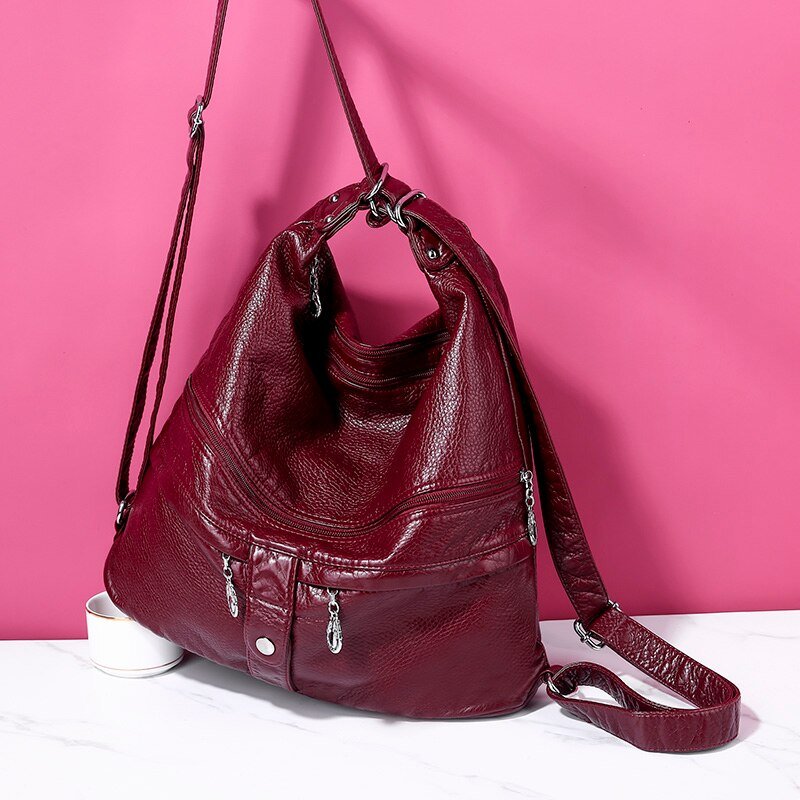Refined Leather Messenger Bag