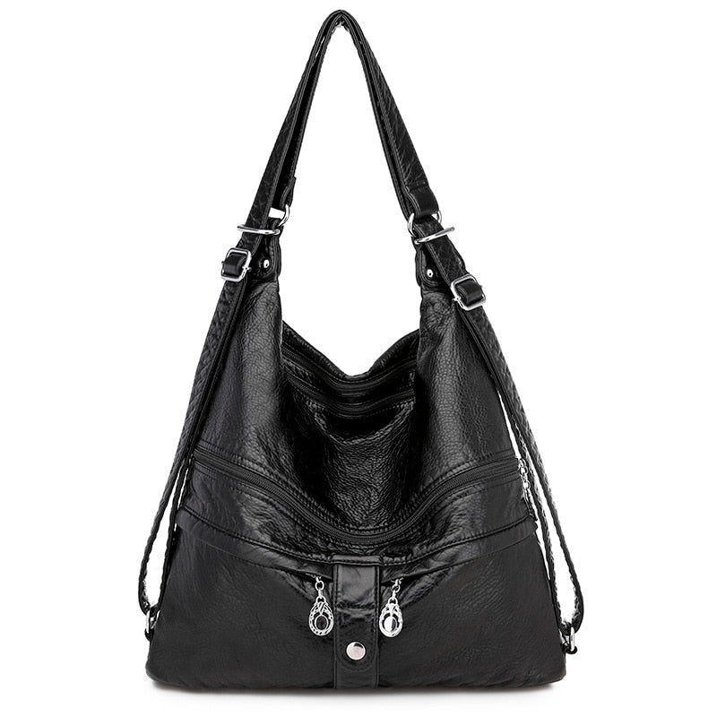 Refined Leather Messenger Bag