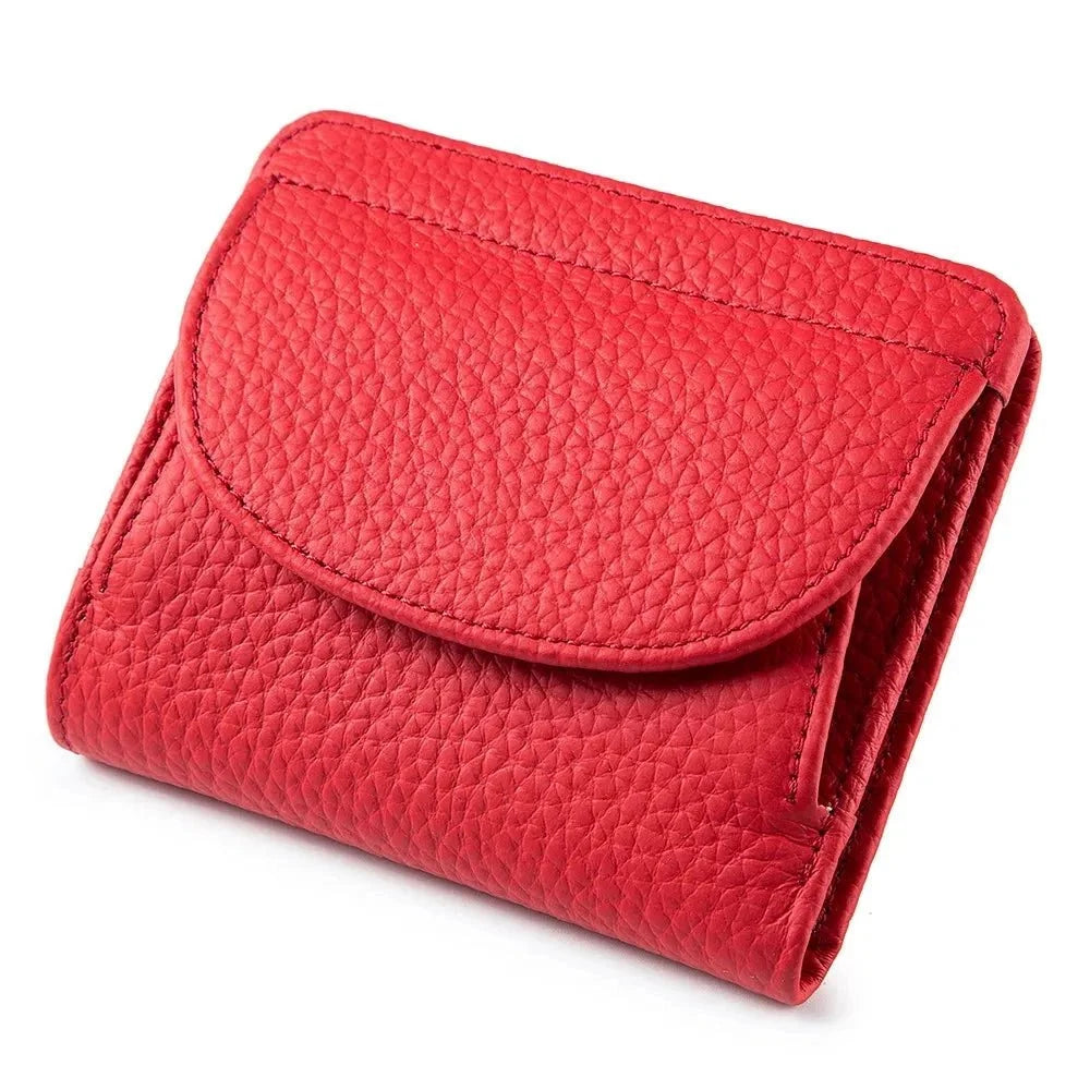 Genuine Leather Evening Clutch with Mini Detail