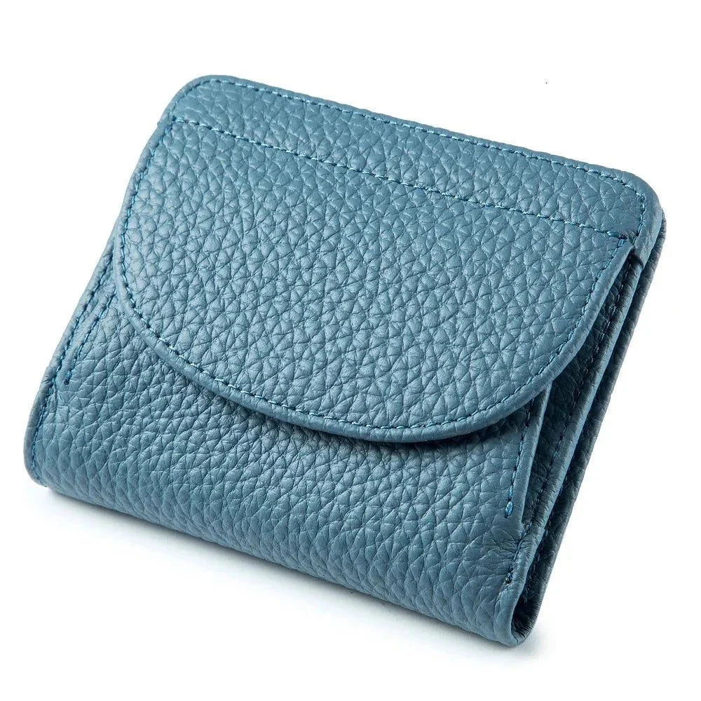 Genuine Leather Evening Clutch with Mini Detail
