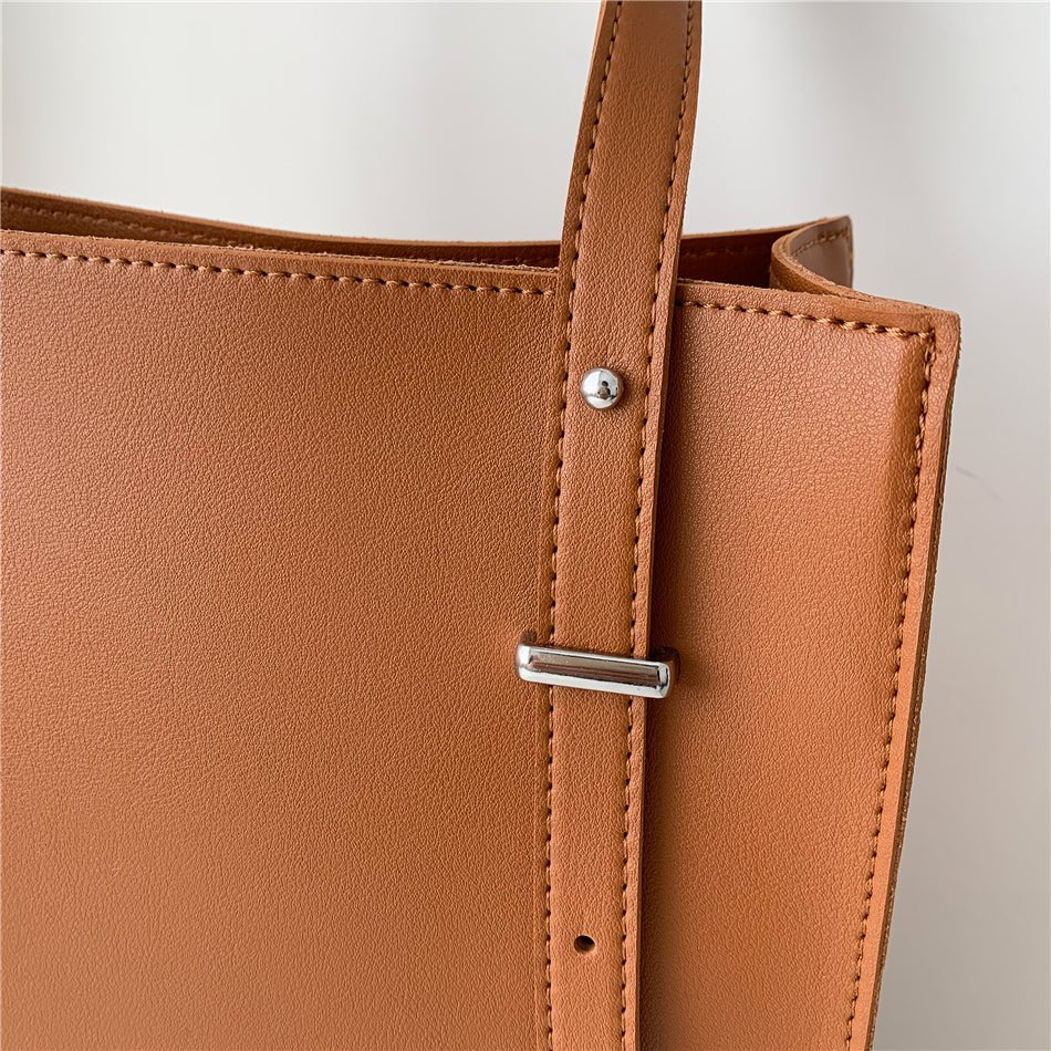 Leather Handbag with Refined Detail
