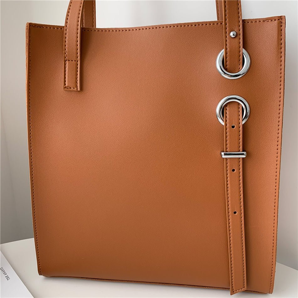 Leather Handbag with Refined Detail