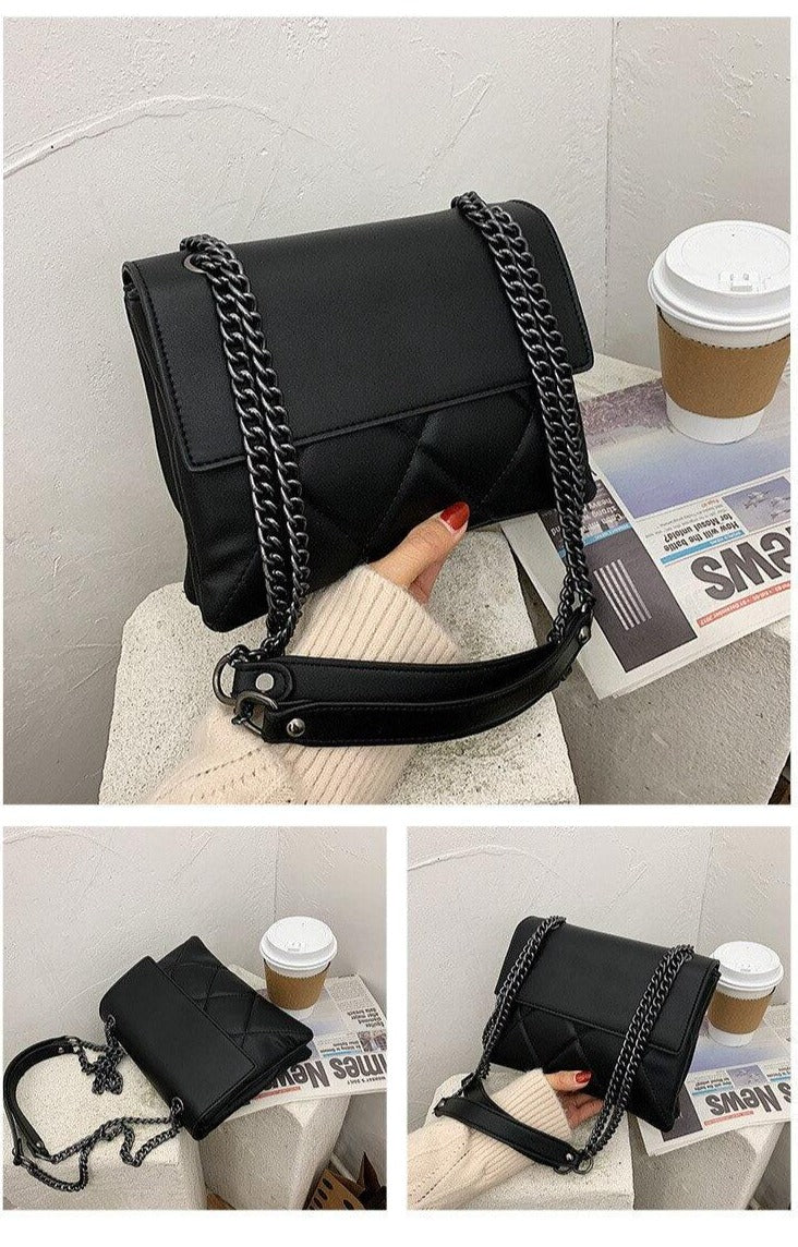 Polished Shoulder Bag in Leather