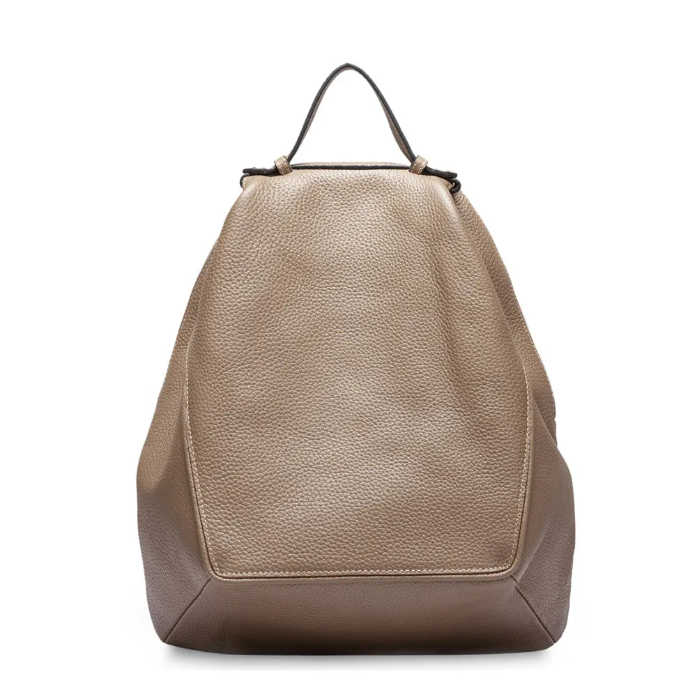 Compact Genuine Leather Backpack