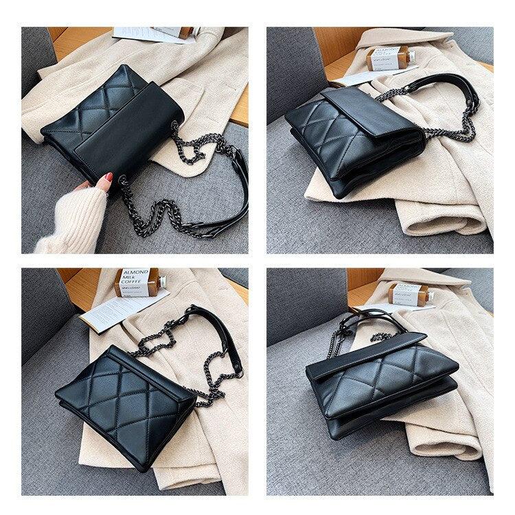 Polished Shoulder Bag in Leather