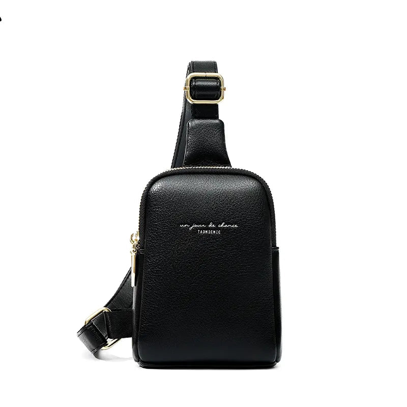 Quilted Synthetic Leather Chest Bag