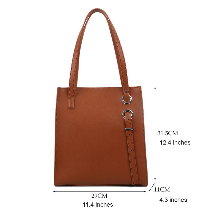 Leather Handbag with Refined Detail