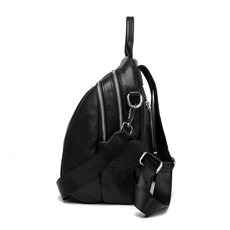 Versatile Genuine Leather Backpack