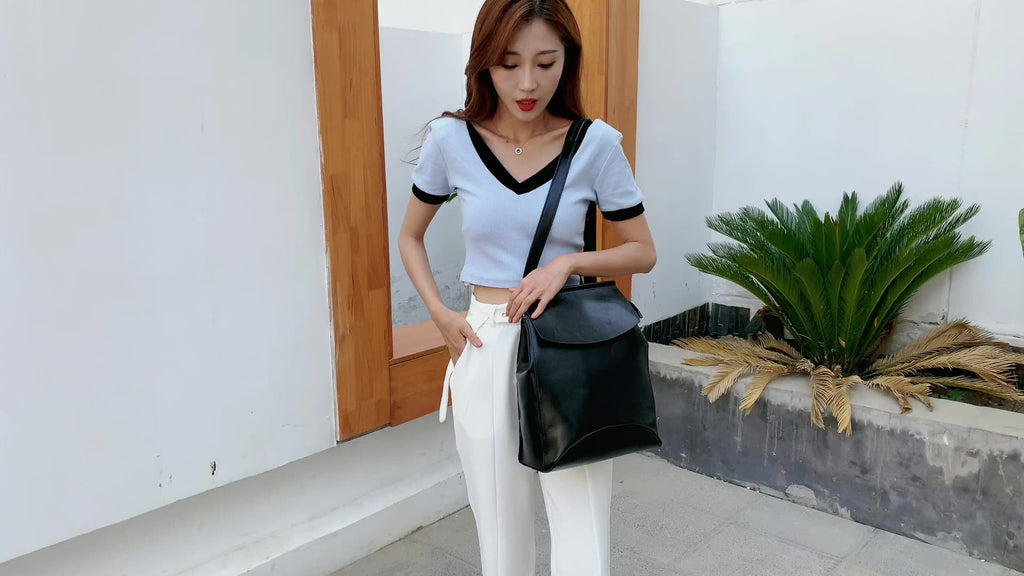PU Leather Backpack with Classic Detail