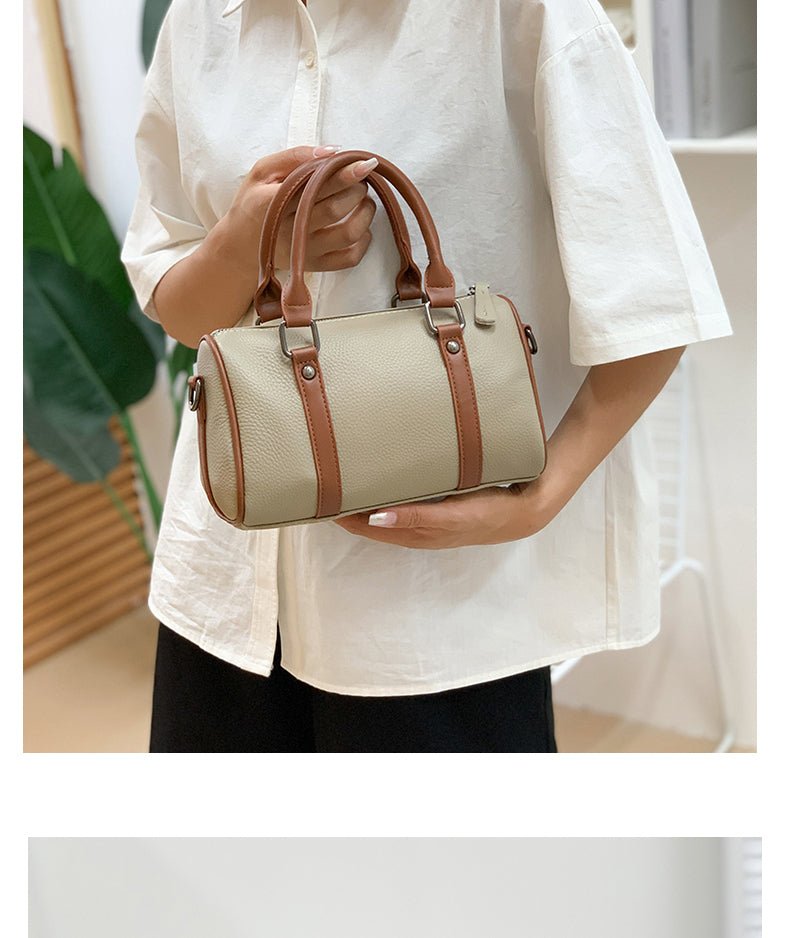 Structured Crossbody Bag in Genuine Leather