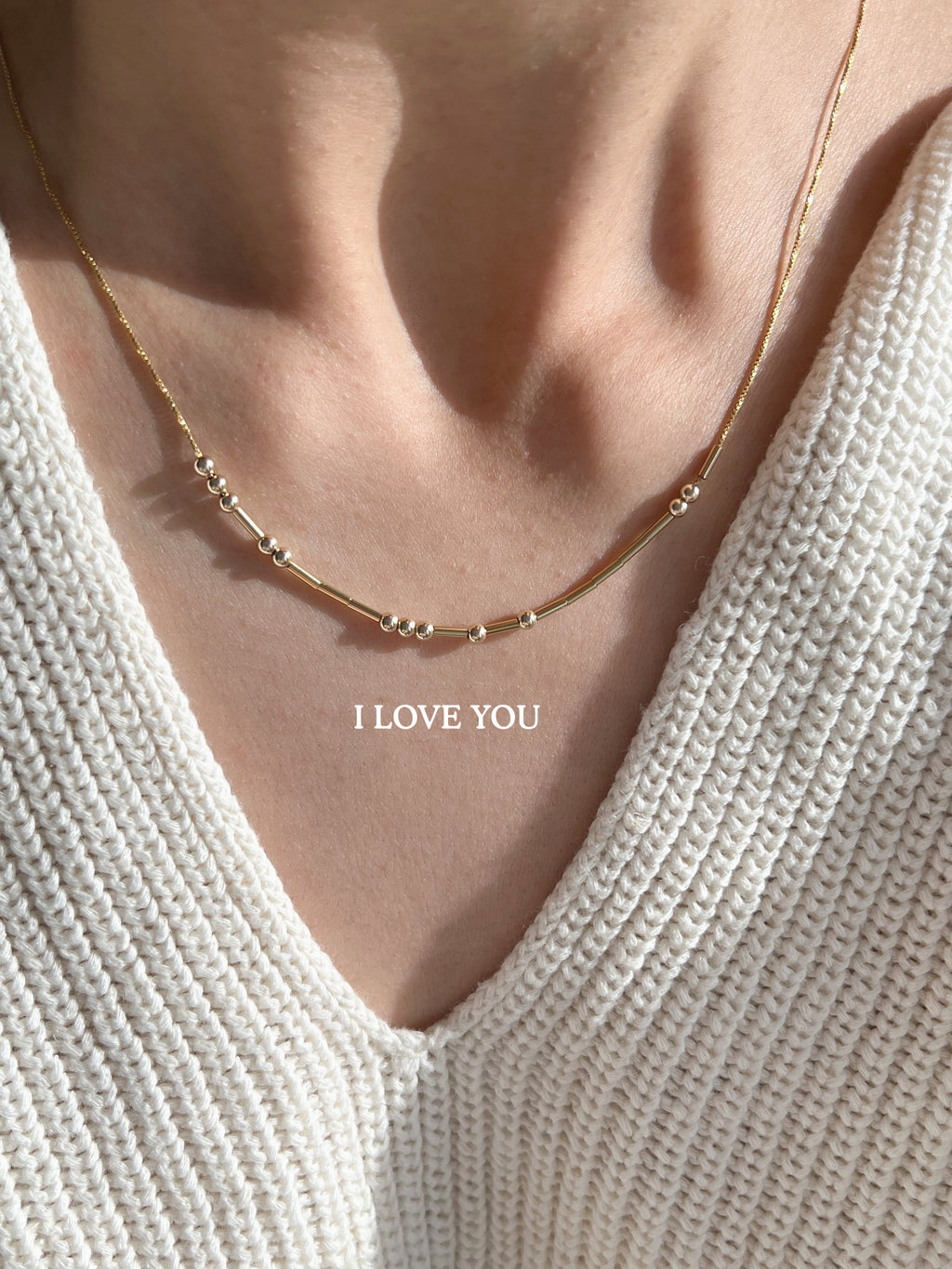 Morse Code Necklace - A Message Between Us