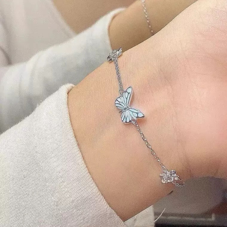 Butterfly Sterling Silver Bracelet