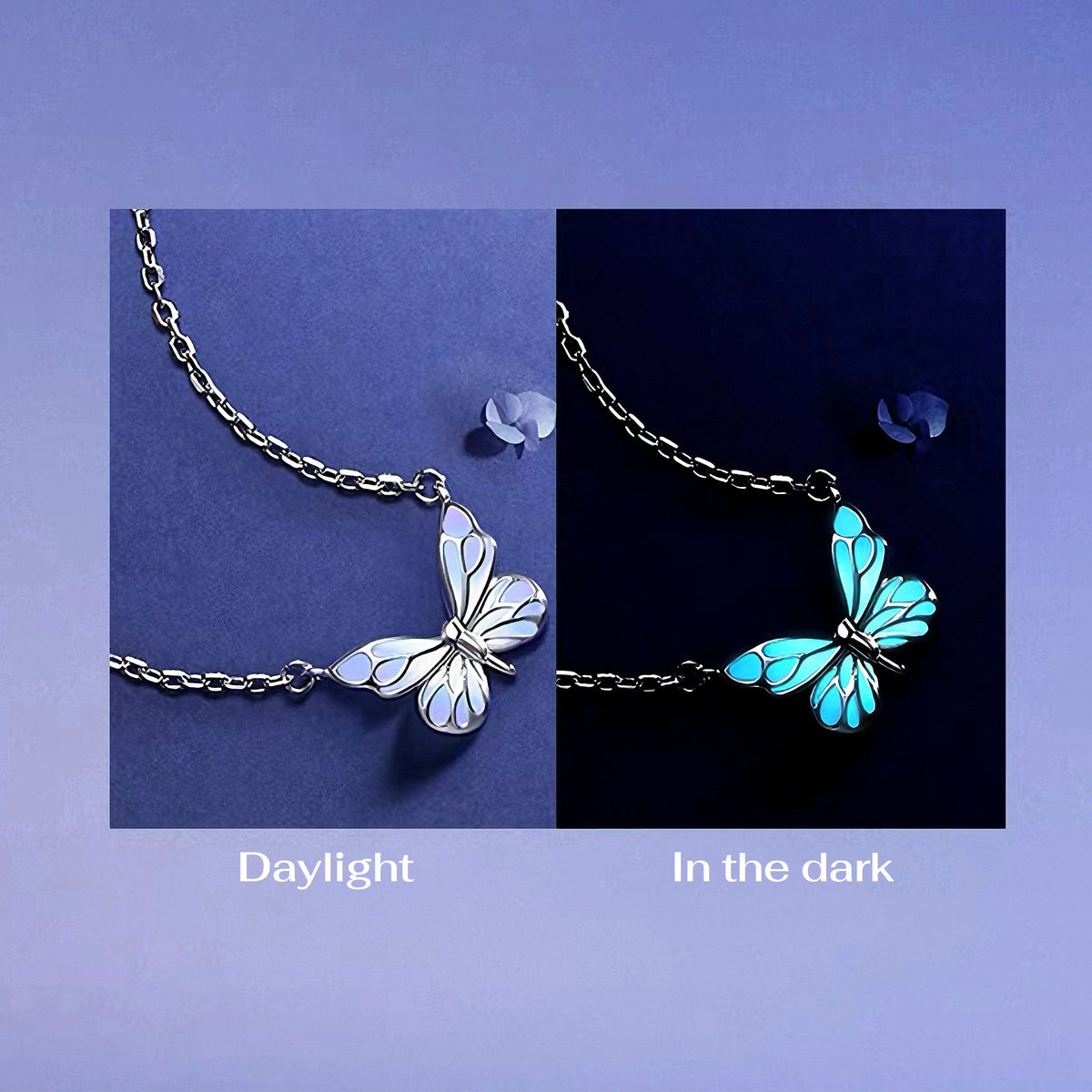 Sterling Silver Necklace with Butterfly Detail