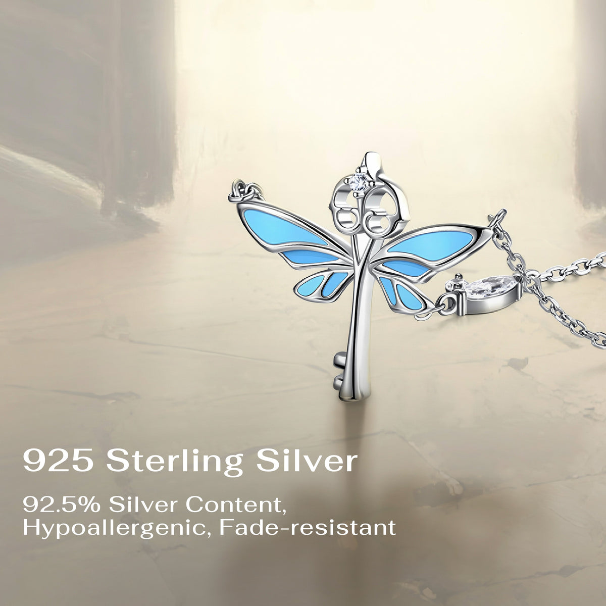 Polished Butterfly Necklace